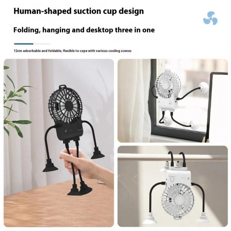 Octopus Suction Cup Mini USB Fan: Silent for Office, Dorm, Kitchen, and Desktop Use