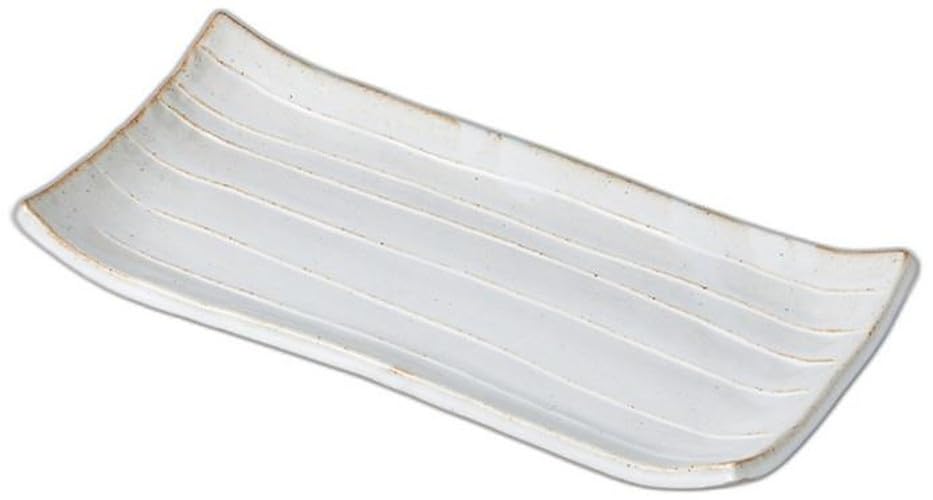 White Pottery Plate X 11 X Pottery Plate Setomonohonpo Kiln-Effect [22.7 2.3cm]