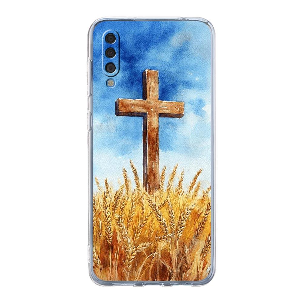 Case For Samsung A16 A14 A12 A22 A32 5G A34 A42 A52 A54 A50 A70 A20E A10S A20S A04S A06 Cover Verse of The Christian Bible Jesus