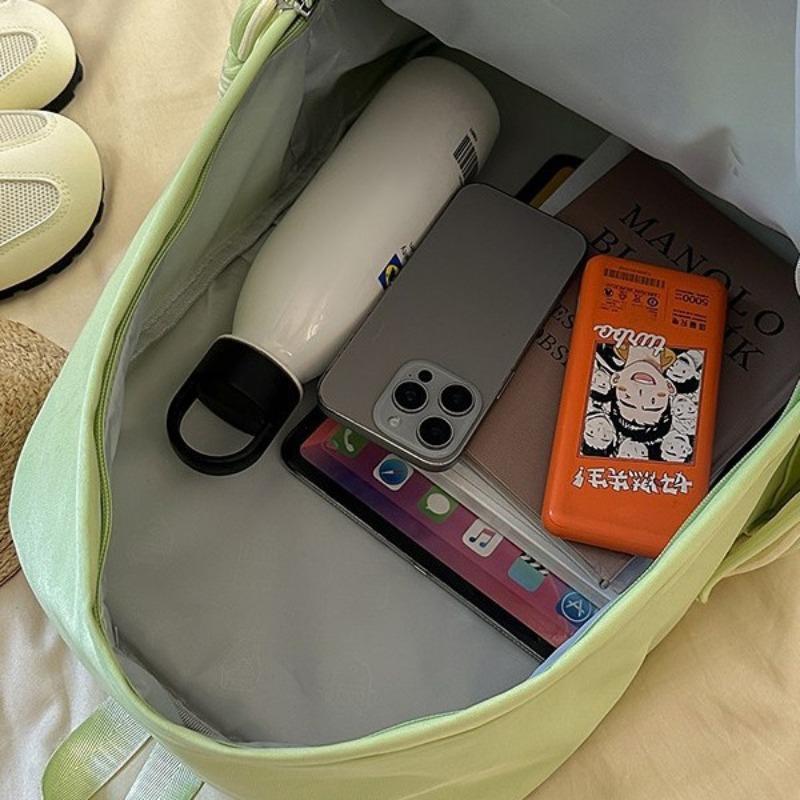 School bag new high value fresh sweet candy color backpack junior high school students lightweight travel backpack