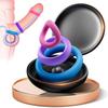 Sex Toys Penis Ring - Multi-Coloured Cockring Couples Sex Toy with 3 Pcs Different Sizes for Erection Enhancing Long Lasting Stronger, Adult Sex Toys