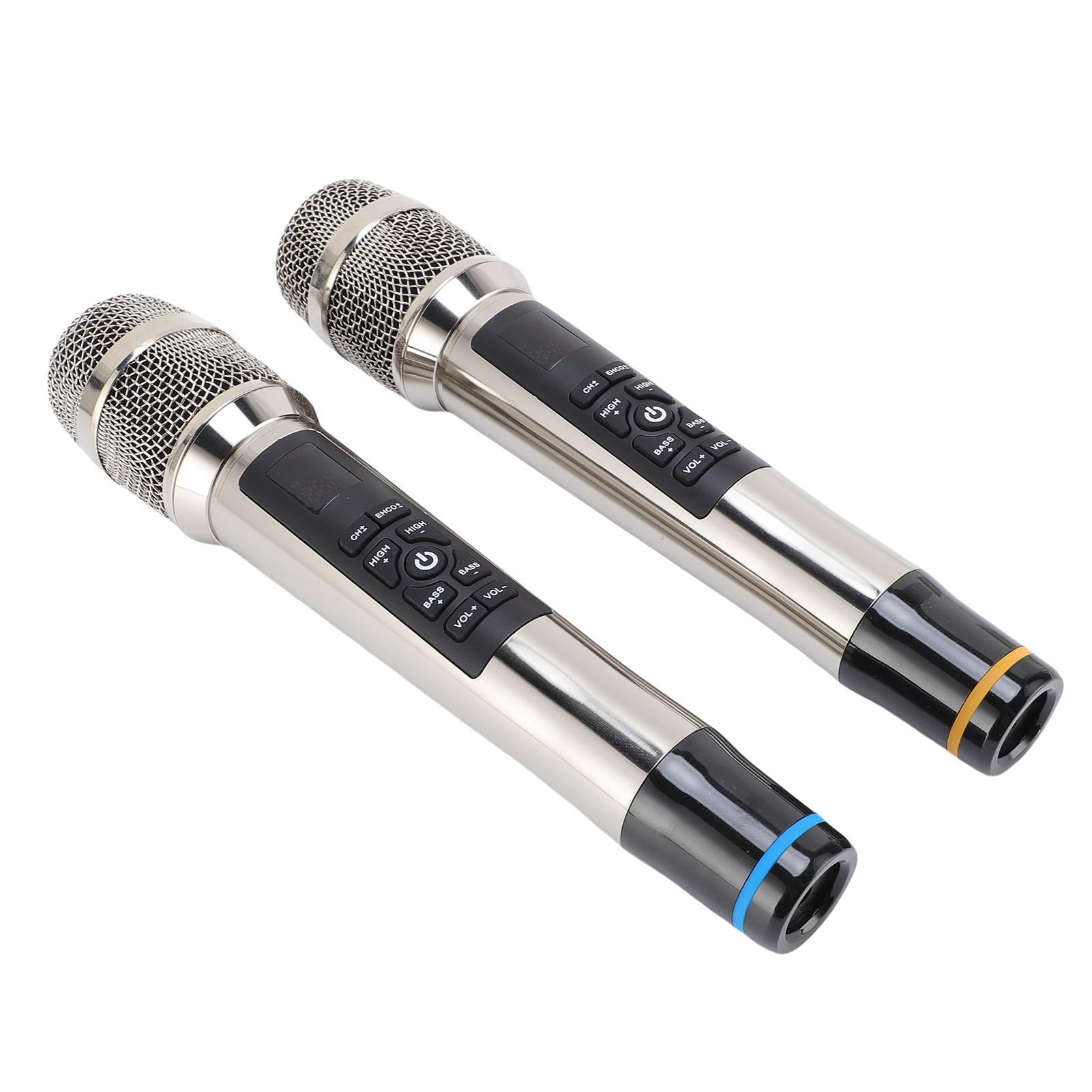 

Металлический беспроводной микрофон с реверберацией, ручной профессиональный динамический микрофон, комплект приемника для дома