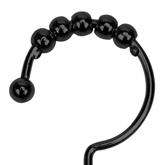 12 Pcs Shower Curtain Hooks Rust Proof Metal Shower Curtain Hooks Double