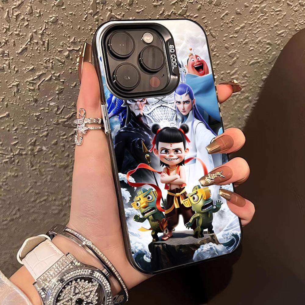 

Cute Nezha Mobile Phone Case for iPhone 17 16 15 14 13 12 11 X XR XS 8 7 Air Pro Max Plus Translucent Colorful Cover Pretty iPhone 7 Plus