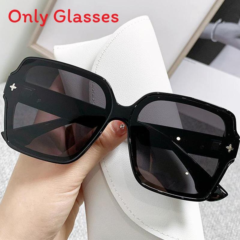 Trendy Large Frame Sun Glasses For Women Pc Material Uv380 Fashion Party And Outing Eyewear