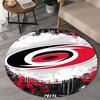 1PC Carolina Hockey Logo Round Rug, Non-slip Chair Mat, Home Decor, Circle Carpet Perfect for Office, Bedroom, Living Room,Christmas Gift