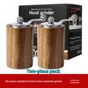 Manual Pepper Grinder Kitchen Wooden Spice Mill for Black Pepper, Salt, and Herbs