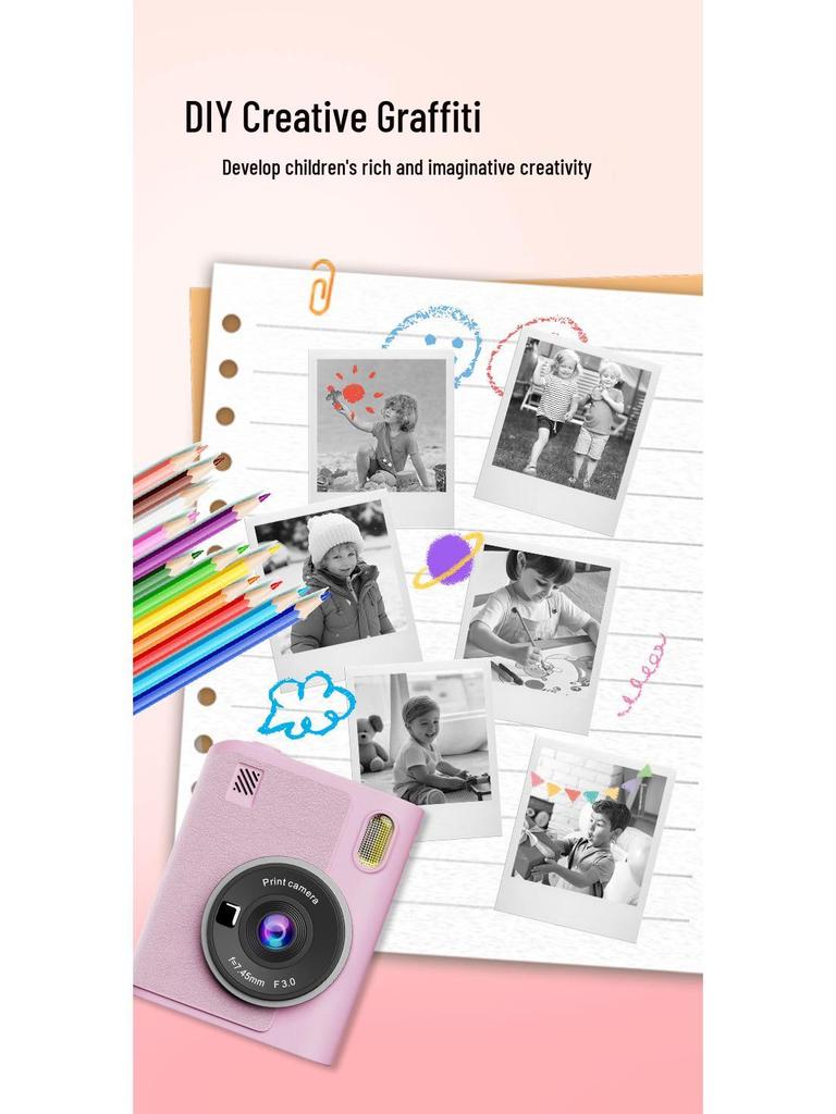 מצלמת פולארויד צבע מיידית: צלם והדפס תמונות באופן מיידי - מתנת יום הולדת מושלמת.