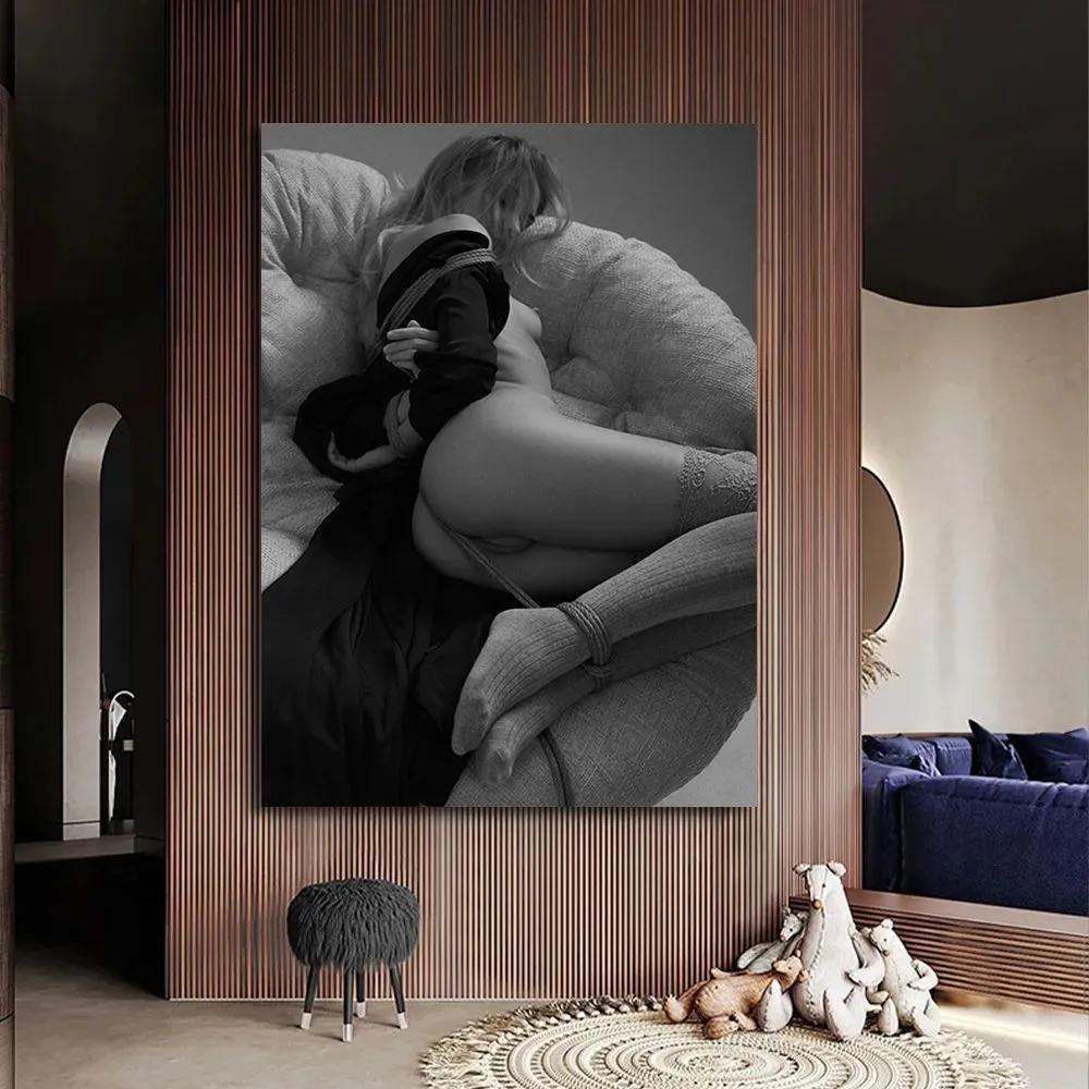 20x30cm Metal Poster Erotica Nude Sex BDSM Shibari Art