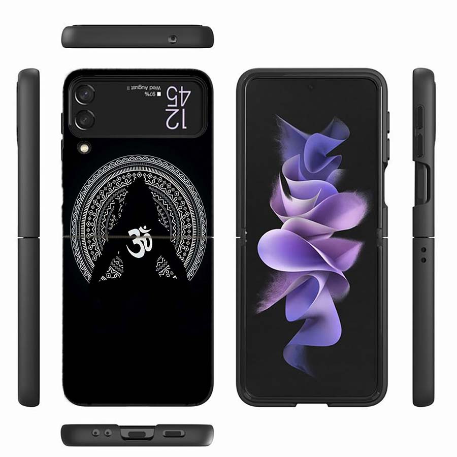 Om Symbol Meditation and Creativity Phone Case For Samsung Z Flip 7 6 Z Flip 5 5G Galaxy Z Flip 3 4 5G Shockproof Hard Cover TP