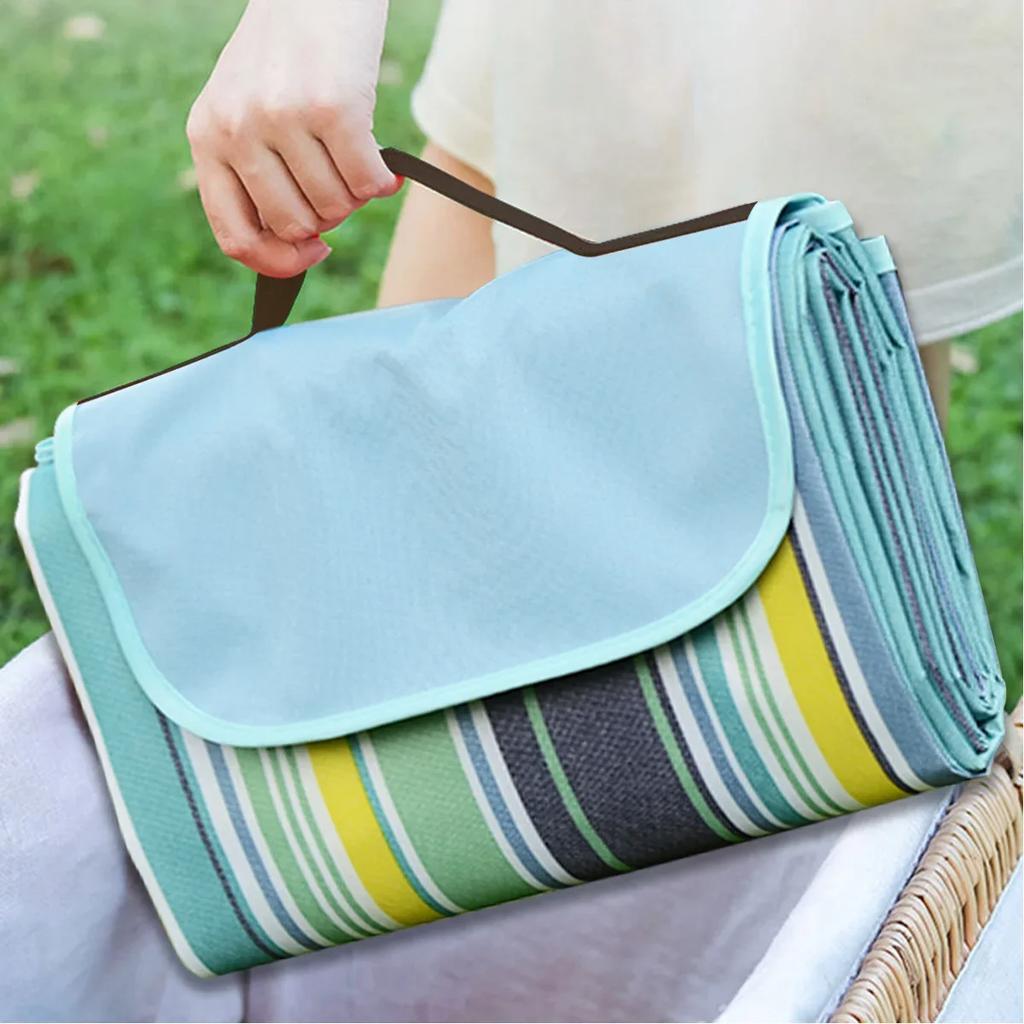 Wasserdichte sandfeste Campingmatte Picknickdecke Strandmatte Tragbare Camping-Stranddecke für Wandern Camping Faltbar Amagi