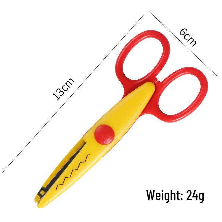 Children's Safety Scalloped Craft Scissors for DIY Scrapbooking and Art, Ages 3-6