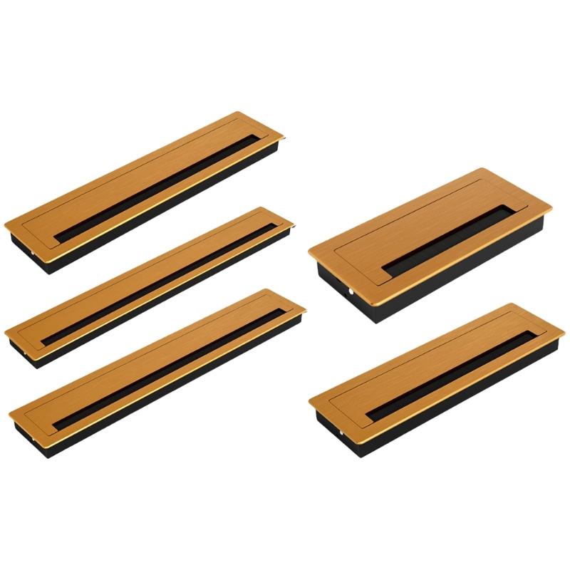 Rechteckige Gebürstete Metallkabeldurchführung für Schreibtischkabelorganisator Schreibtischkabeldurchführungen für Wohn- und Bürotische