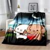 Cute Bubu and Dudu Series Blanket Flannel Cozy Soft Fleece Bedspread Classic Cartoon Blanket,Decke