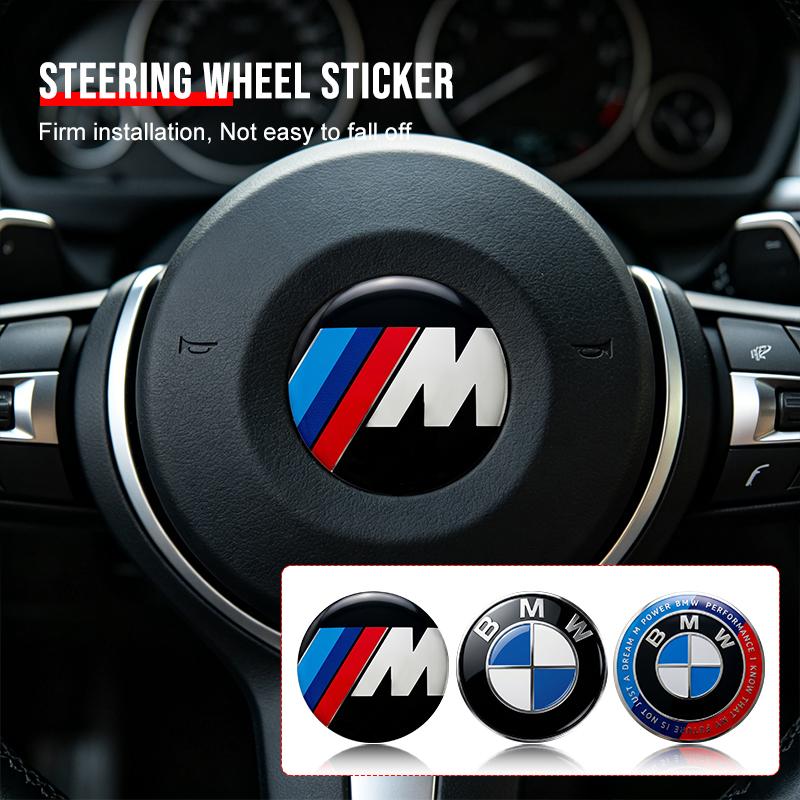 1 Stück Auto Lenkrad Aufkleber Dekoration Logo Plakette für BMW E46 E39 E90 E60 E36 F30 F10 E34 E30 F20 E92 M3 M4 M5 X5 X6