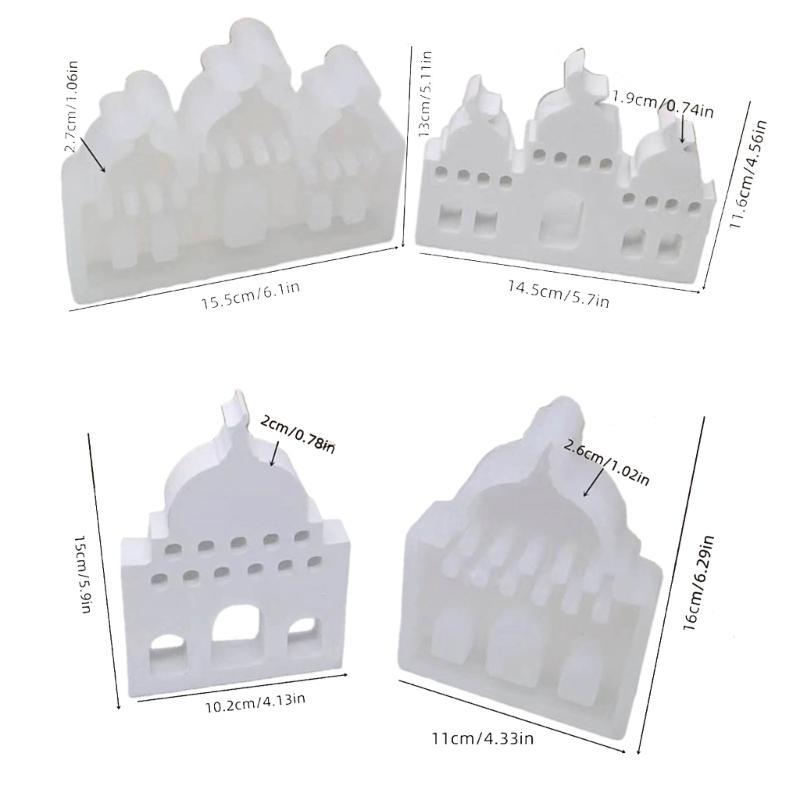 Silikonformen in Moscheenform zur Herstellung von Festivalgeschenken, Kunsthandwerk, Heimdekorationen