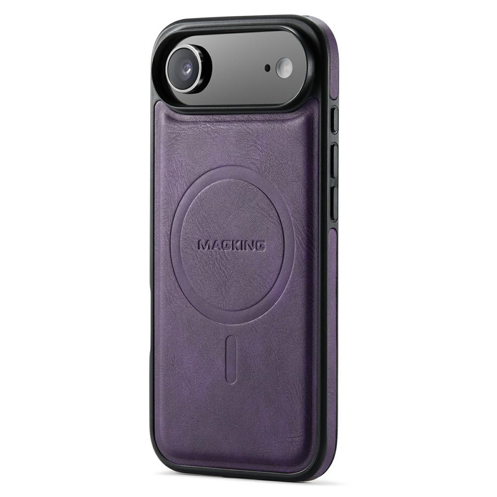 MAGKING K1 Series For iPhone Air Magnetic Case PC+TPU+PU Leather Phone Cover