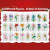 Flower Bouquet Christmas Countdown Advent Calendar Blind Box With Diy Fun For Holiday Decor