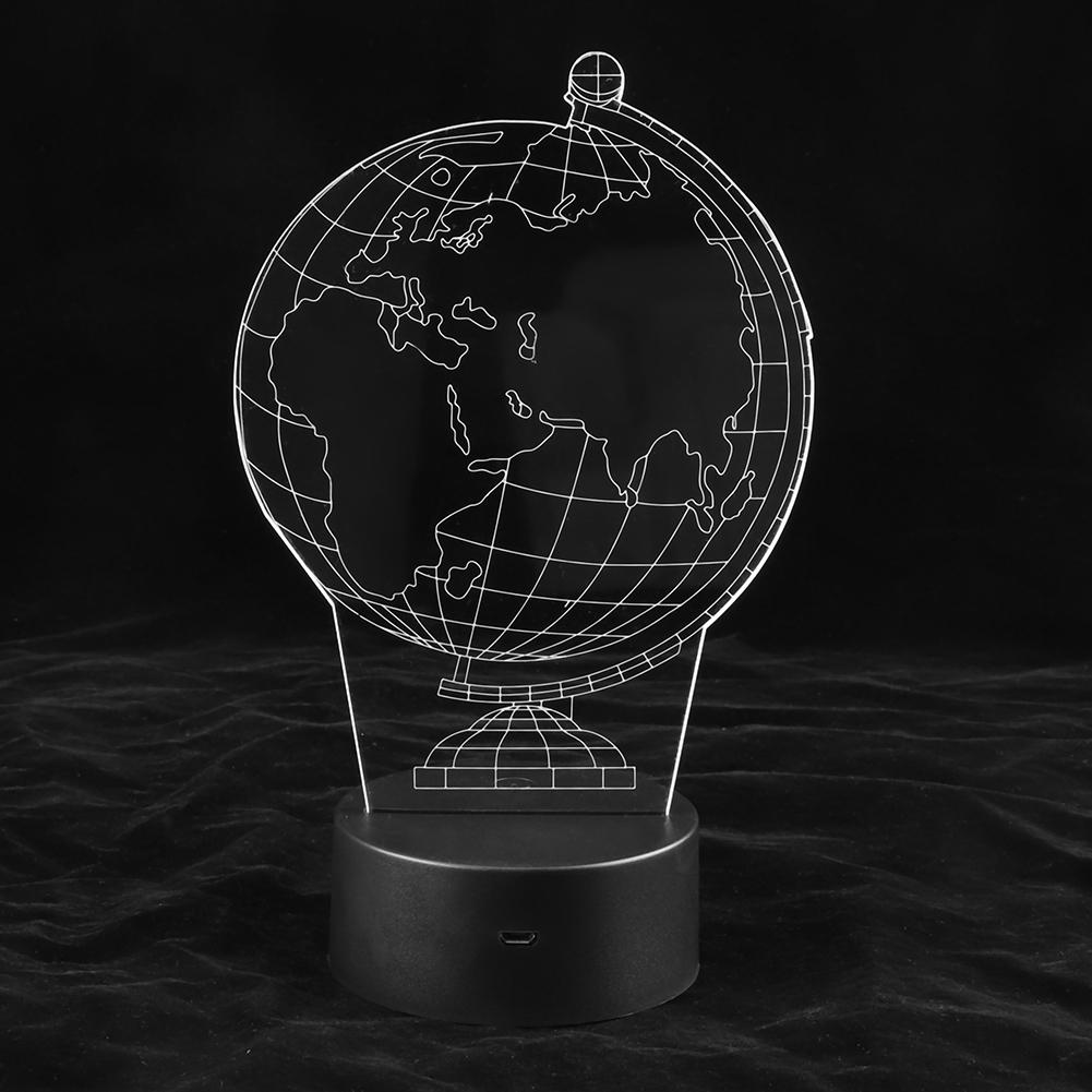 Mini Globusform Visuelle Optische Lampe 7 Farben LED Nachtlicht Heimdekoration Geschenk