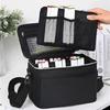 120 Slots Marker Holder Case with Shoulder Strap Large Capacity Multi-layer Markers Holder Carrying Bag for Paint Brush