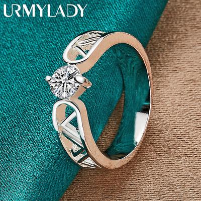 925 Sterling Zilver Holle V Zirkoon 7 8 9 10 Ring Voor Vrouwen Mode Sieraden