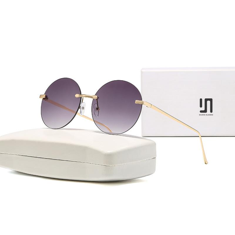 Modern Round Frame Sunglasses For Women With Pc Lenses And Sun Protection
