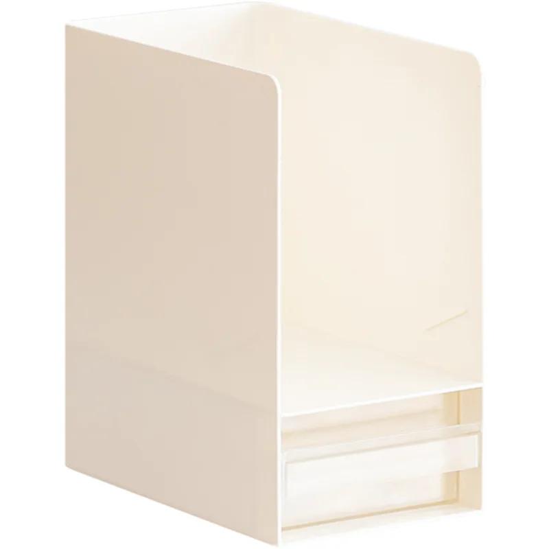 Student Book Stand with Drawer Desktop Bookshelf, Desktop Book Storage Rack