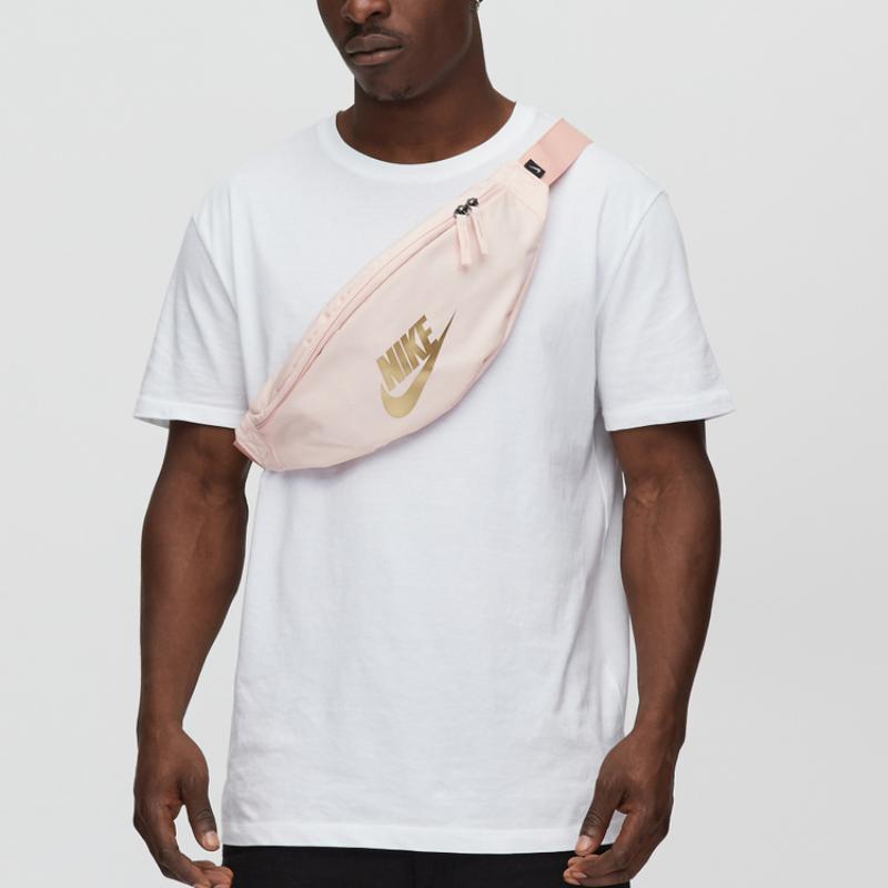 Nike Heritage Polyester Crossbody Bags Fanny Pack Regular Unisex Pink Casual BA5750-682