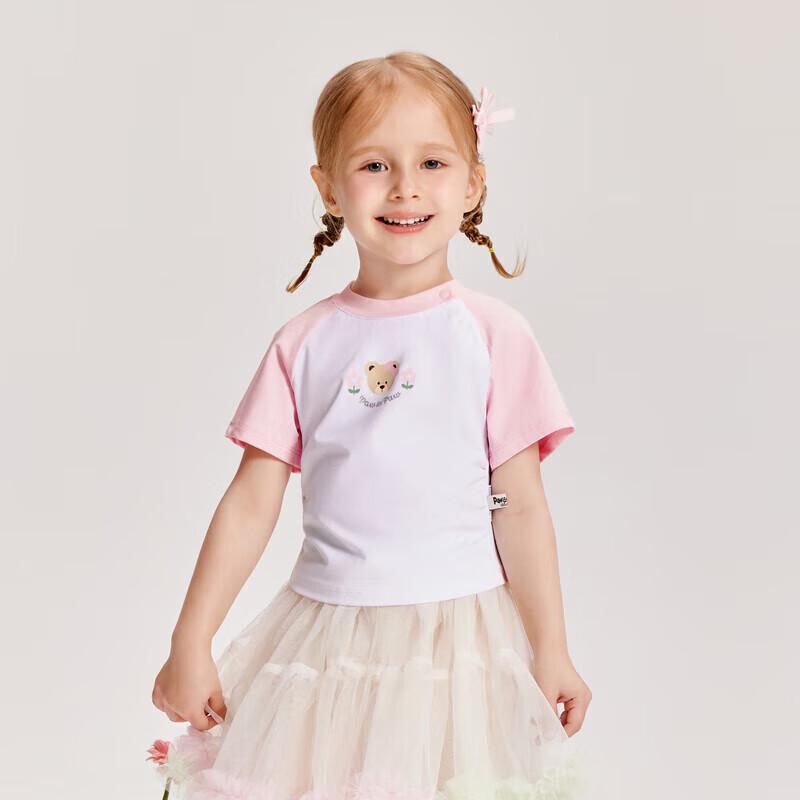PawinPaw Cartoon Bear Girl s Short Sleeve T-shirt 90