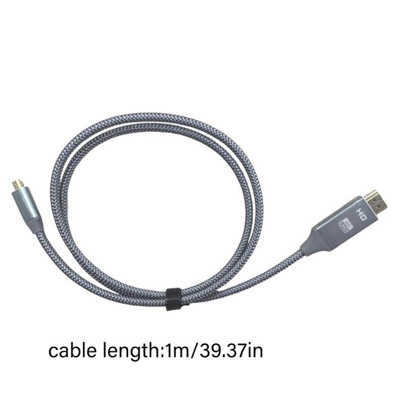 60Hz Video Cable High Speed Adapter Cord for Camera Monitor Laptop Nylon Braided Connection Wire