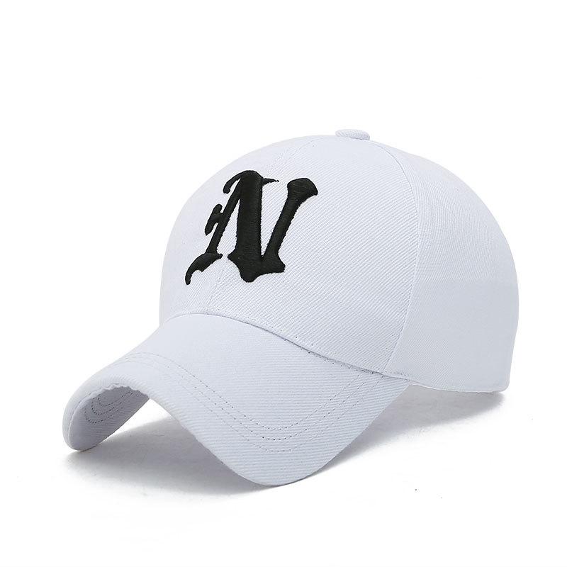 Zhen Yueqi, Spring and Autumn Seasons Korean Edition Embroidered N-letter Baseball Cap Men and Women Same Shade Cap