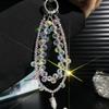 Mermaid Rhinestone Double Chain Phone Charm & Handbag Keyring