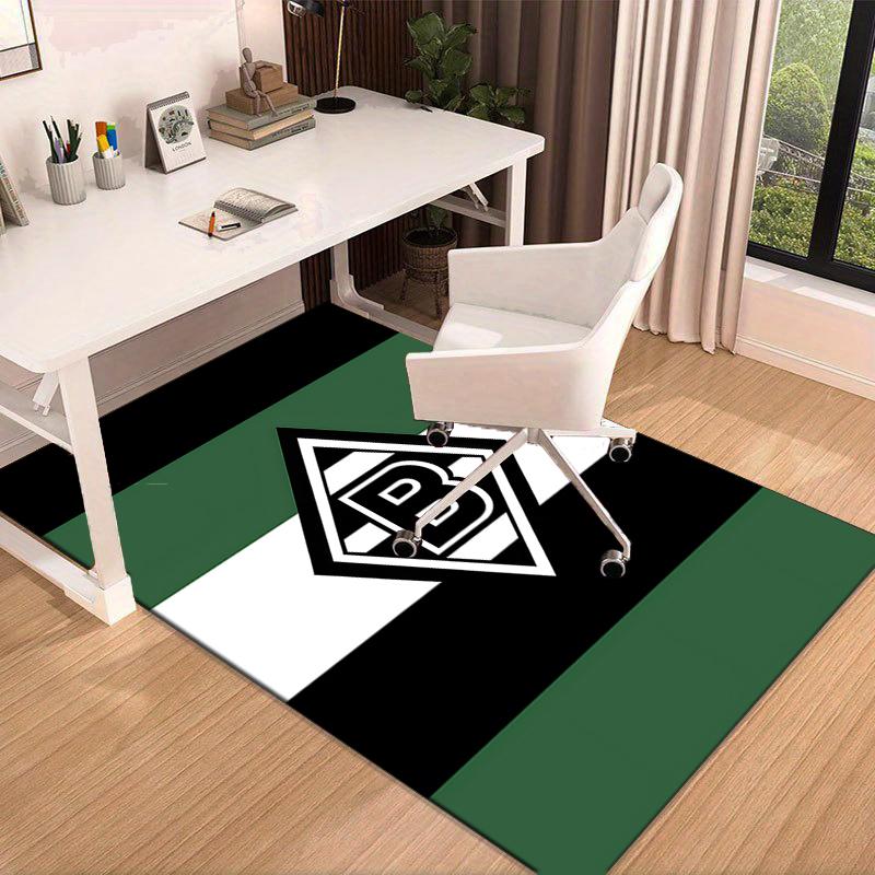 1PC Green Black Borussia Rug Game Carpet, Floor Mat for Bedroom Living Room Entryway Rug, Home Decor Idea Gift for Christmas birthday