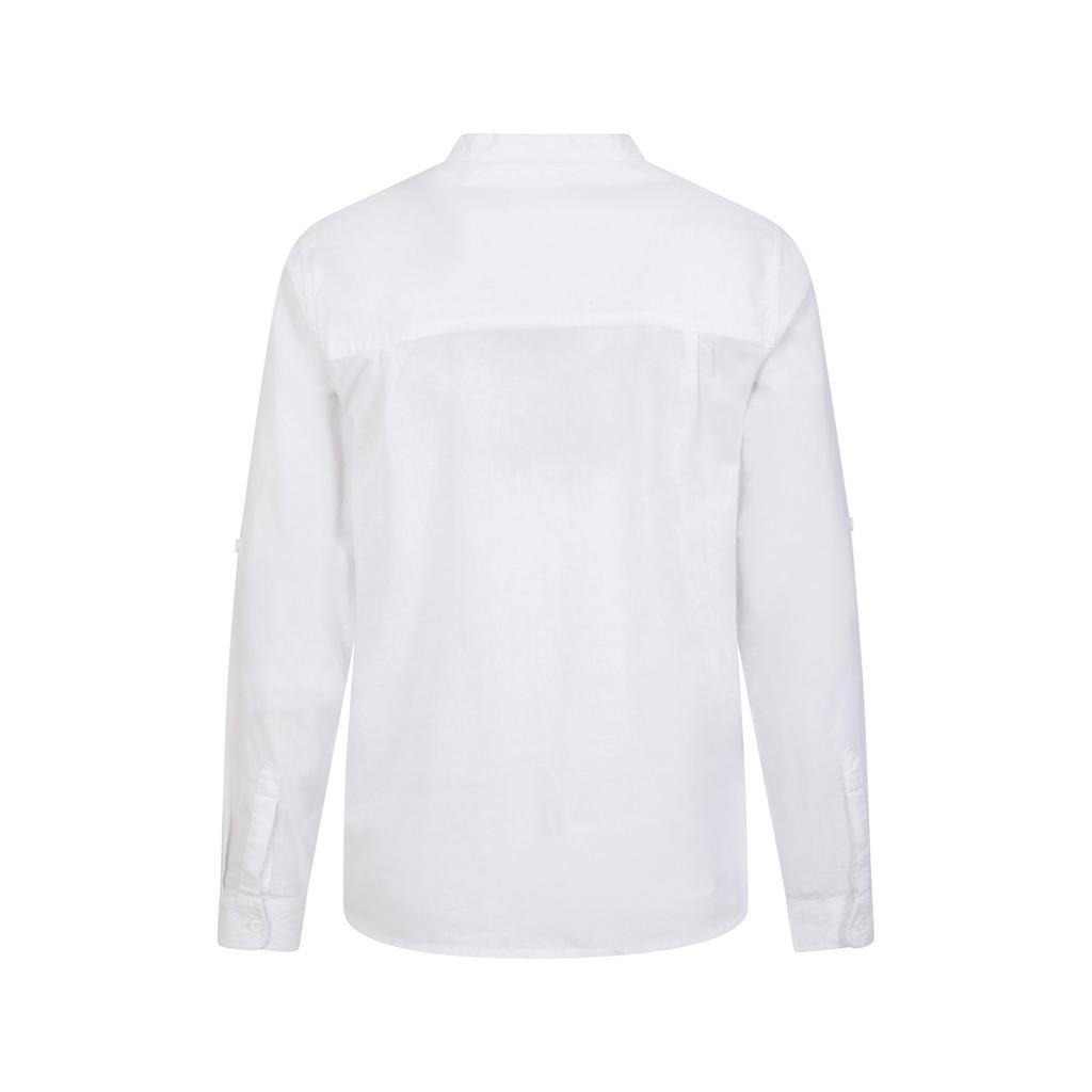 Mountain Warehouse Mens Lowe Linen Blend Grandad Collar Shirt