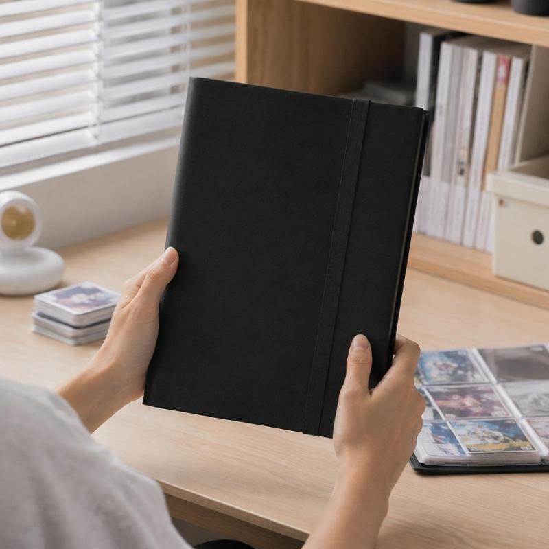 9/12 Pocket Trading Card Binder,Card Storage Organizers Album Collectible Card Album with Clear Inner Sheets and Separate Compartments for Sorting,