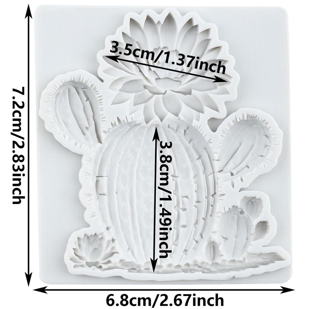 Kaktus Silikonformen Kaktusblume Fondantform Kuchen Dekorationswerkzeuge Cupcake Topper Schokolade Süßigkeit Handwerk Blütenpaste Polymer Clay
