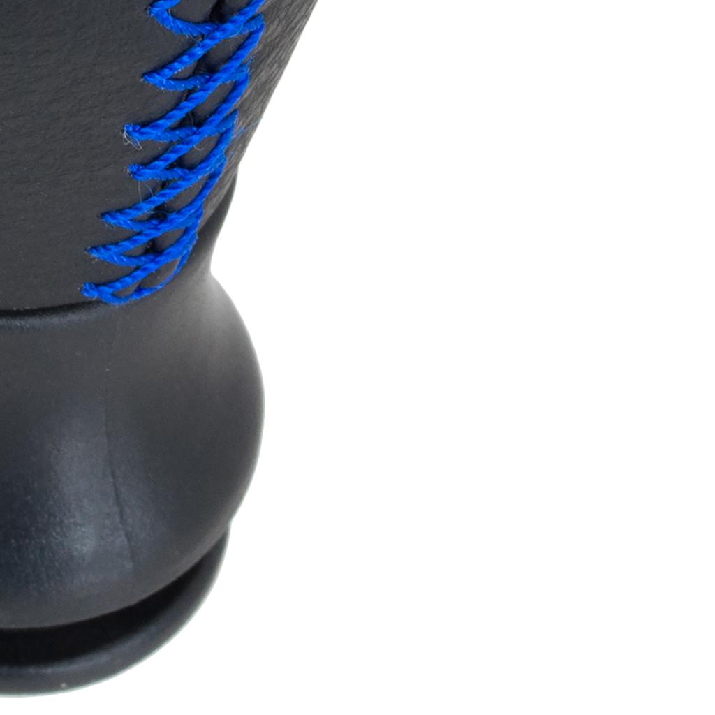 Peugeot 206 / 206+ Gear Shift Knob BLACK LEATHER + BLUE THREAD 5 SPEED