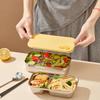 WORTHBUY 304 Stainless Steel Square Bento Lunch Box For  Kids Students Reusable Sealed Leak-proof Cold And Hot Food Container