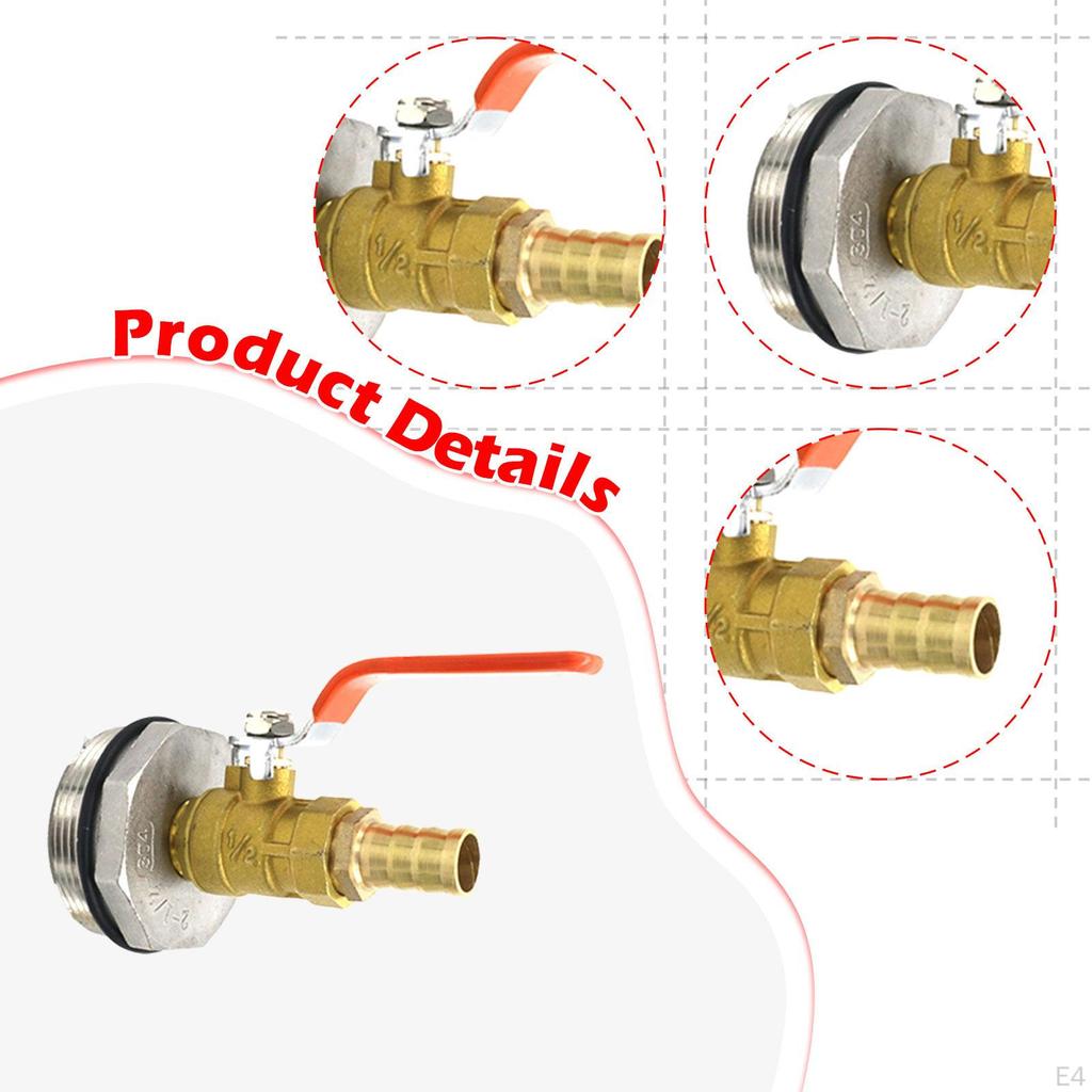 Barrel Faucet Adapter Drum for 55 Gallon 2inch Thread Large Mouth Dispenser Valve