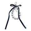 Ballet Style Ribbon Bowknot/Butterfly/Heart Key Rings Beaded Keychain Pendant Bag Accessory for Fashion Enthusiasts