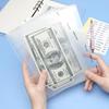 NatSumeBasics 12 A5 Binder Pocket Dividers with Tabs Zipless 5" x 8" Clear Cash Stuffing Envelopes Planner erts for 6 Ring Budgeting Accessories (12