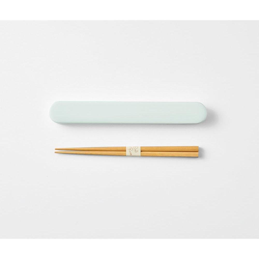 Takenaka CANDY POP Chopsticks and Chopstick Case Set, Made in Japan, Green, 18cm Wooden Chopsticks, Portable Reusable Eco-Friendly Travel Utensils
