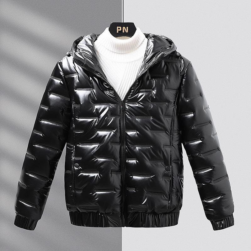

Мужская зимняя новая утепленная одежда с капюшоном, молодежные хлопковые куртки, зимние куртки, модная хлопковая одежда 5XL чёрный