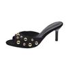Zomer Hoge Hak Sandalen Met Velours Bovenkant Voor Dames Casual Chique Kleding