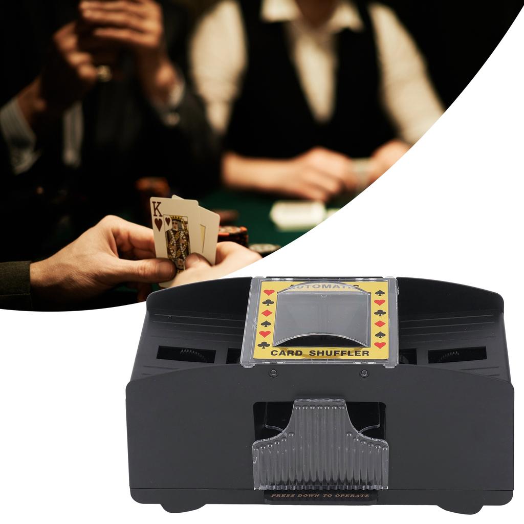 Automatic Electric Poker Shuffler Machine Battery Powered Playing Cards Shuffling Device for Board Game Club Home Use