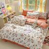 Elegant Blue Floral Pattern Duvet Cover Set 100% Cotton Soft Skin Friendly Queen Size Bedding Set Comforter Cover Pillowcases