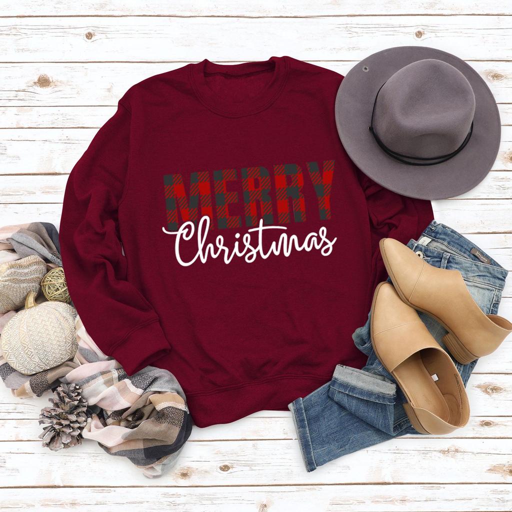 Merry Christmas European & American Fashion Long Sleeve Women's Hoodie