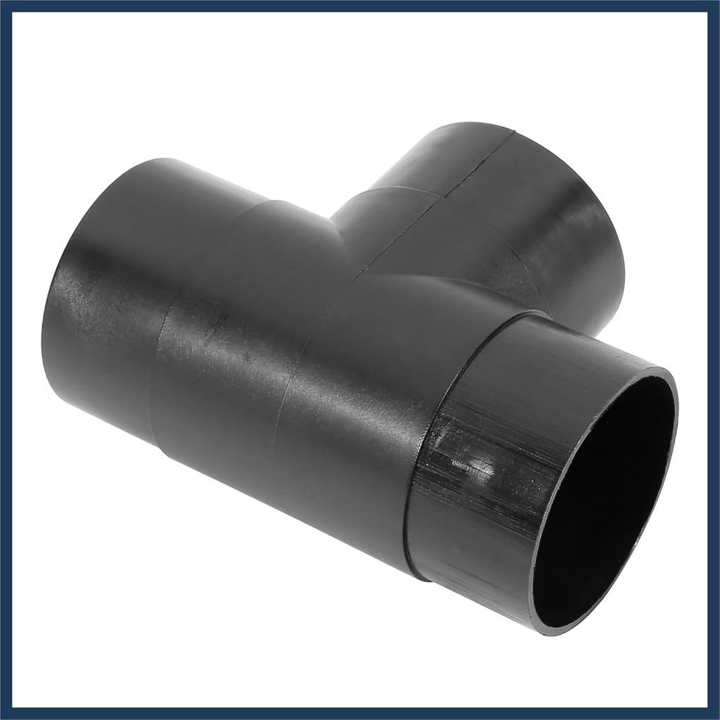 60mm Car Heater Warm 3 Way Air Ducting Elbow Pipe T Shape Outlet Connector Black Plastic Stylish Design