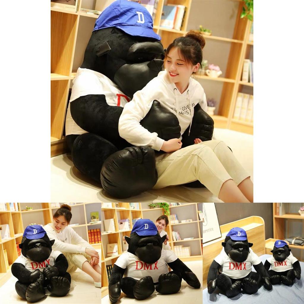 Schwarzes Gorilla-Stofftier Kuscheltier mit kuscheliger PP-Baumwolle für Kinder Geburtstagsgeschenk