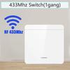 Wireless Smart RF 433Mhz Wall Panel with Remote Control 1/2/3gang Mini Relay Receiver Home Led Light Lamp Switch